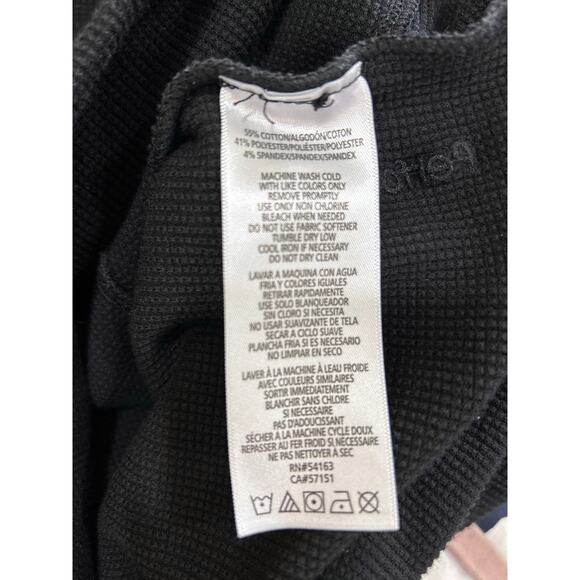Calvin Klein Performance Waffle Knit Long Sleeve Hoodie Black - Picture 9 of 9